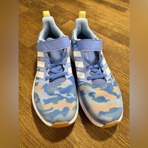 adidas Kids Blue and Tan Camouflage Sneakers